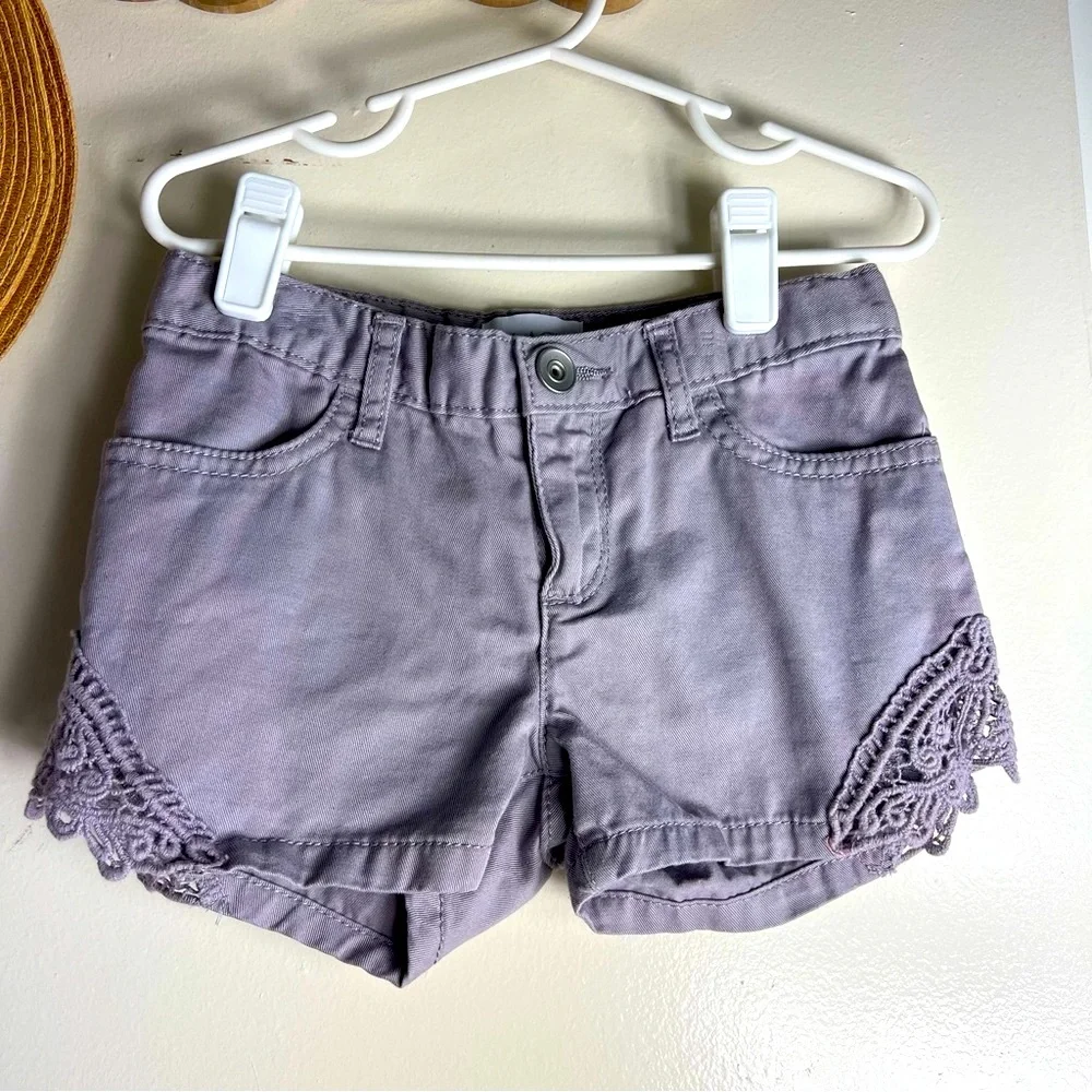 The Children's Place Slate grey Lace trim‎ shorts 5